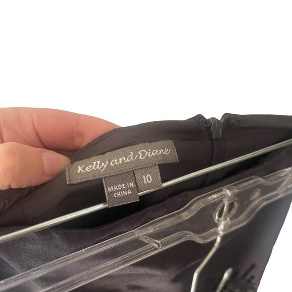 Kelly and Diane Women's Size 10 Grey Career Sequin Swifty Flapper Mini Skirt - Picture 6 of 9